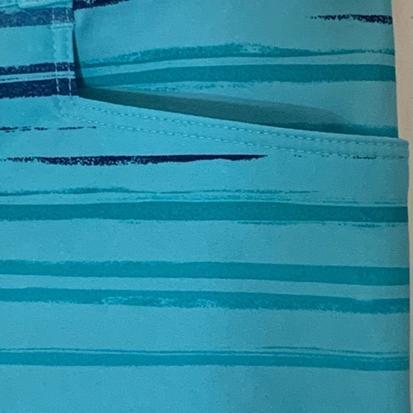 NWT Adidas Girls Junior Golf Short small and medium Turquoise with Blue Stripes - Picture 6 of 14